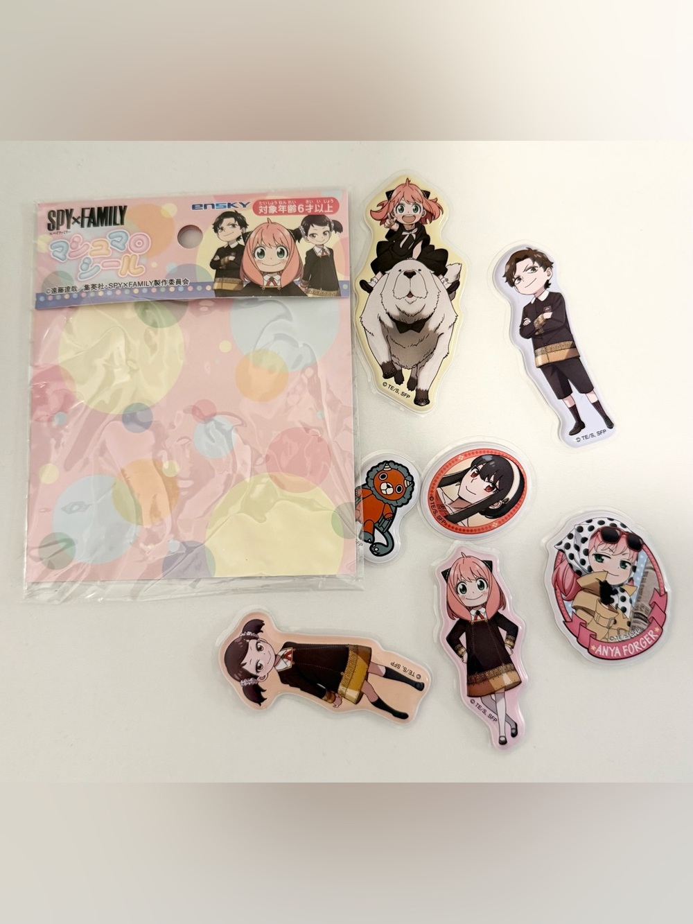 Anime official collectible spyxfamily puffy stickers set